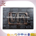 Private metal brand logo leather label for jeans China supplier
